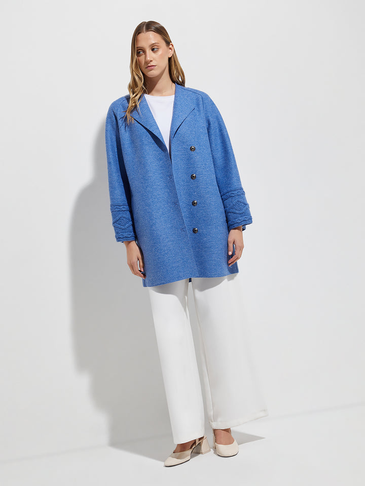 Yoshiko Blue Alpaca Coat