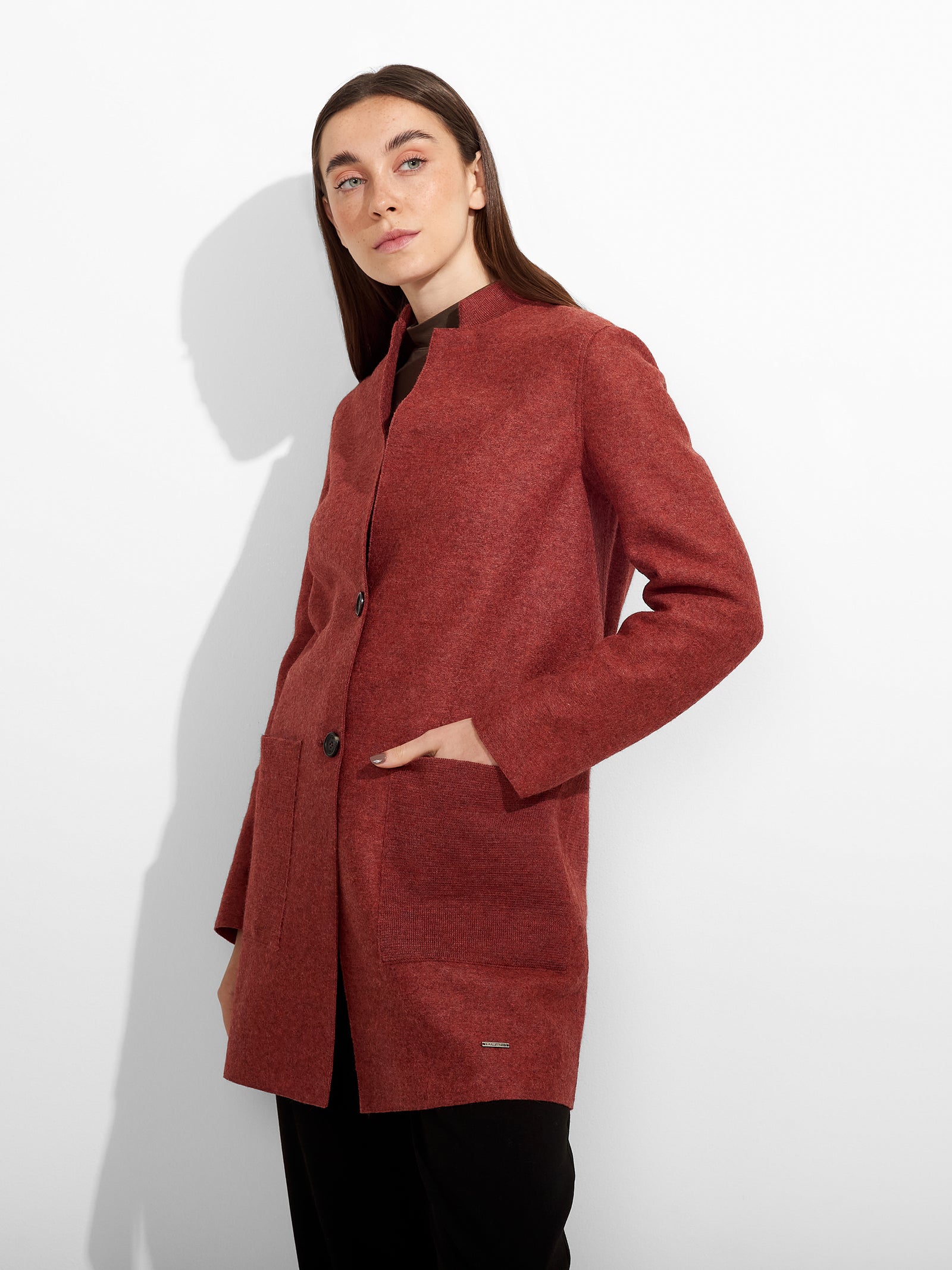 Zybil Red Alpaca Coat