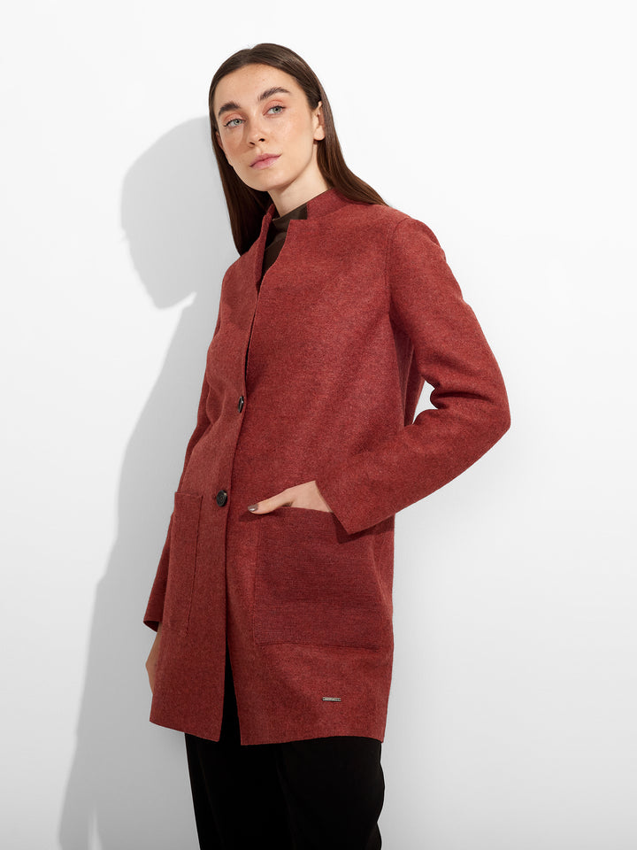 Zybil Red Alpaca Coat