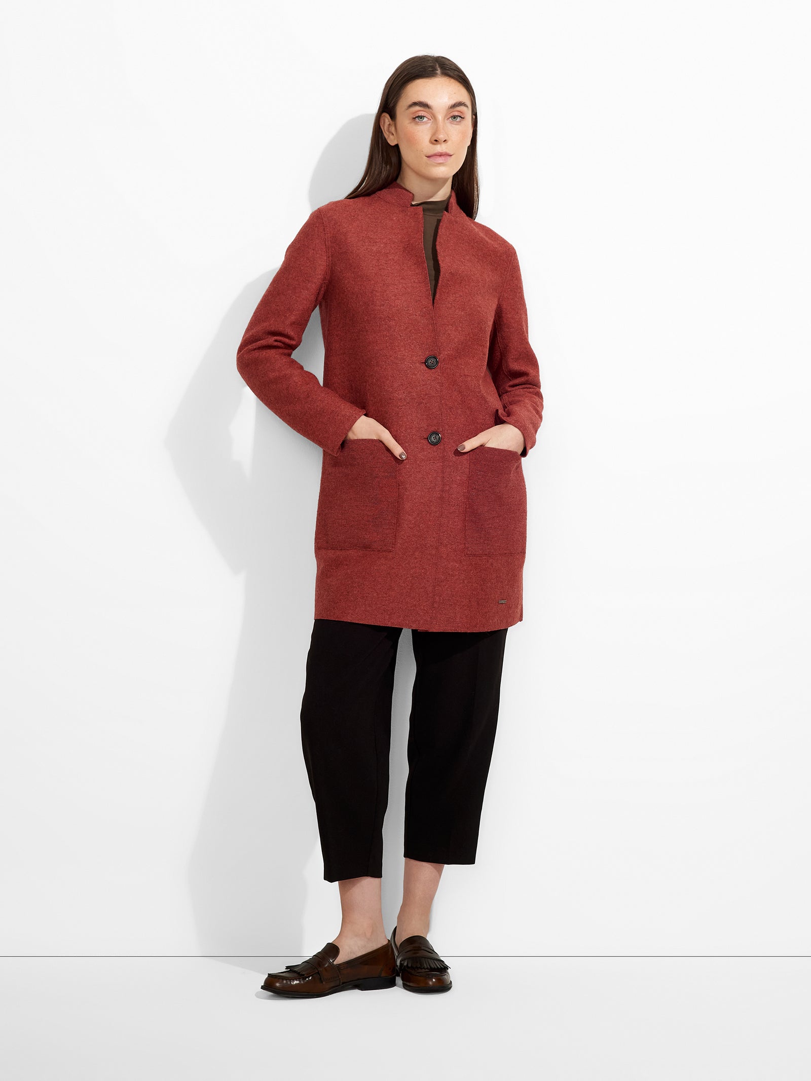 Zybil Red Alpaca Coat