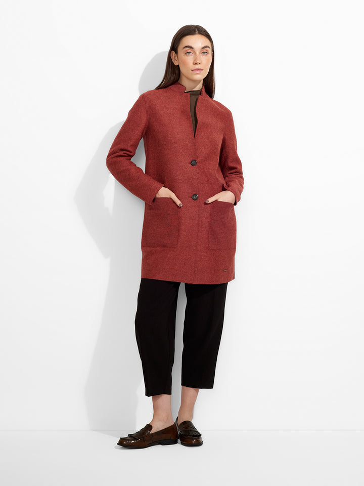 Zybil Red Alpaca Coat