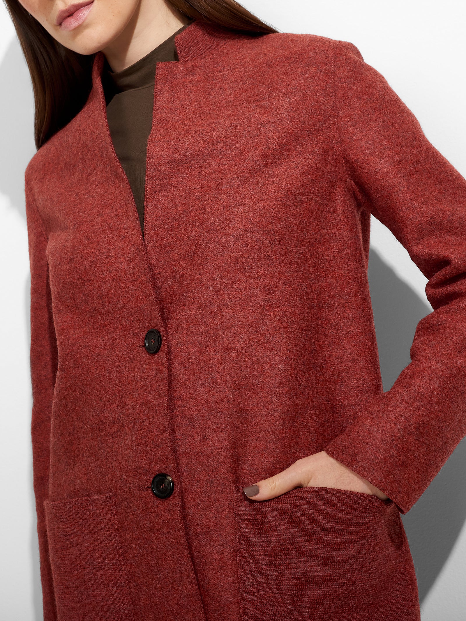 Zybil Red Alpaca Coat