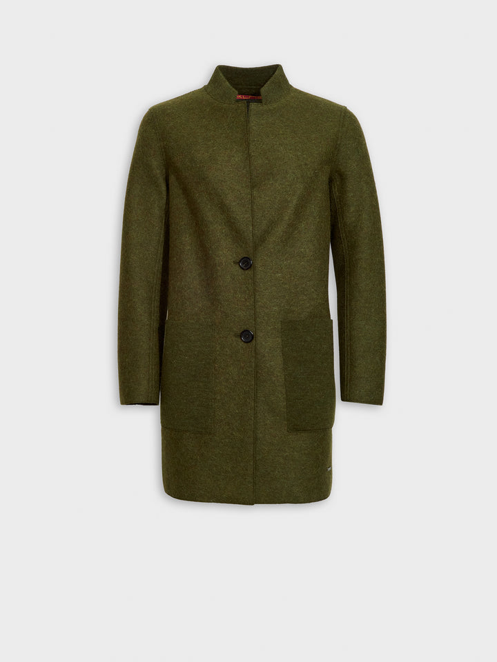 Zybil Green Alpaca Coat