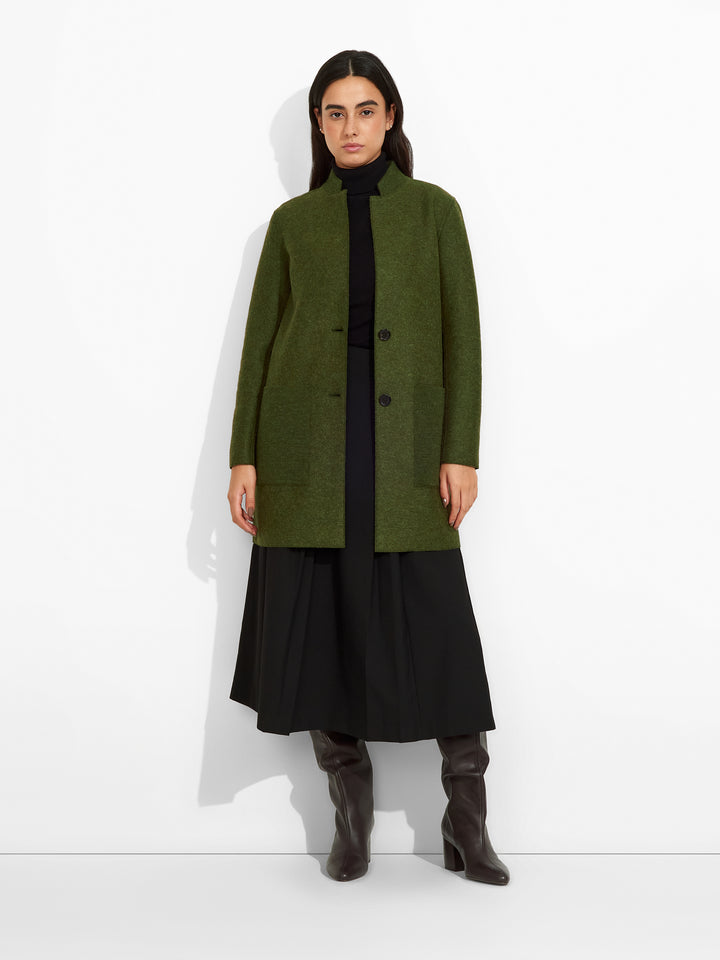 Zybil Green Alpaca Coat