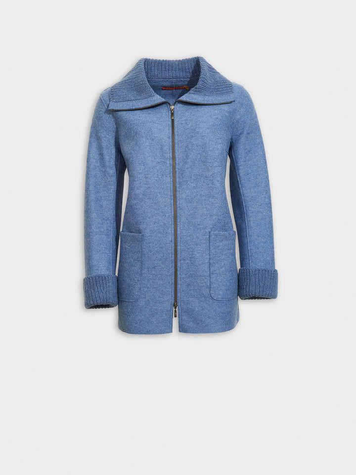 Zingaro Sky Blue Alpaca Coat