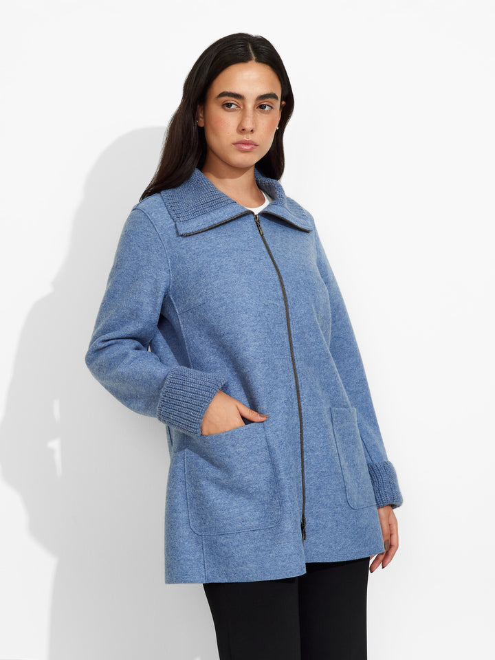 Zingaro Sky Blue Alpaca Coat