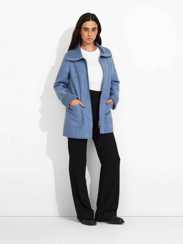 Zingaro Sky Blue Alpaca Coat