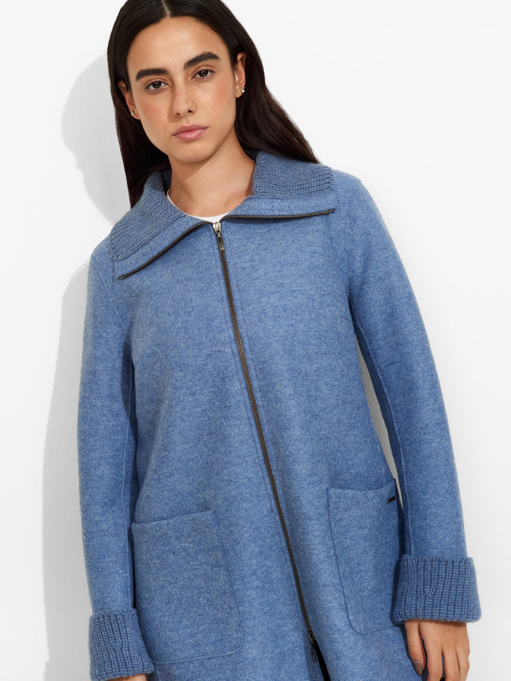 Zingaro Sky Blue Alpaca Coat