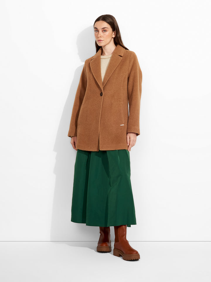 Abrigo Zaza De Alpaca Color Camel