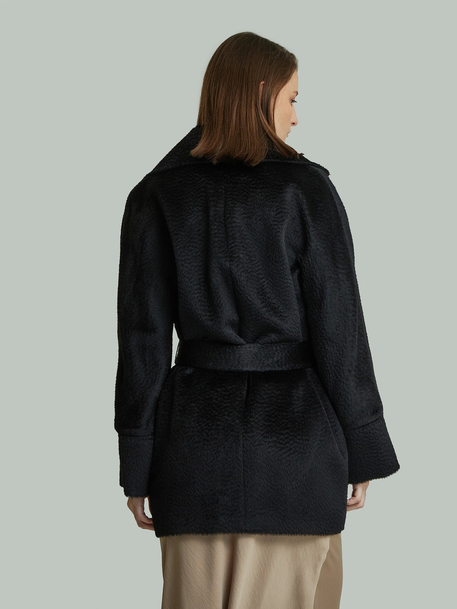 Yupiter Baby Suri Alpaca Coat Black