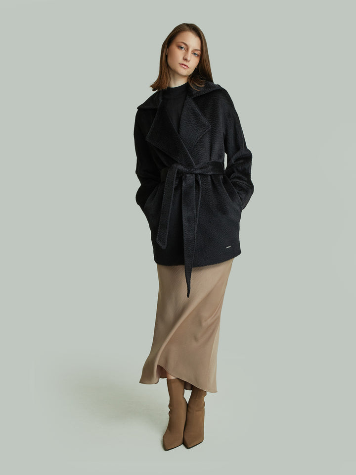Yupiter Baby Suri Alpaca Coat Black