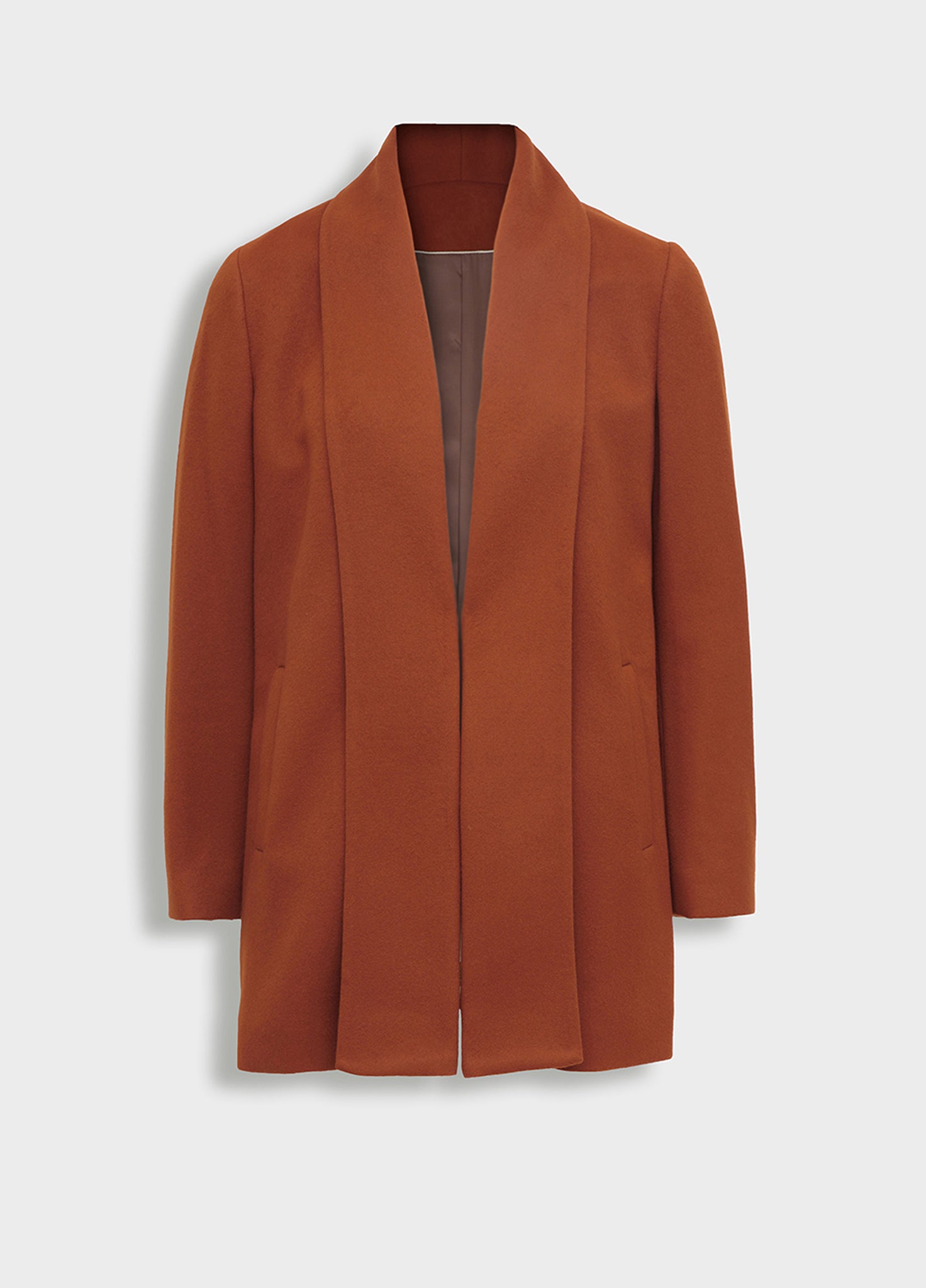 Orange Vicuña Short Swing Coat