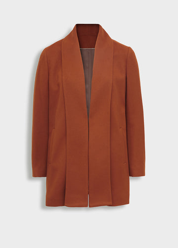 Orange Vicuña Short Swing Coat