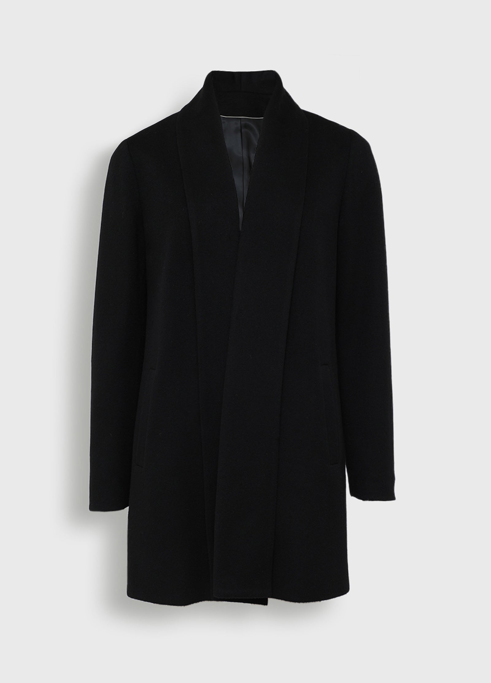 Black Vicuña Short Swing Coat