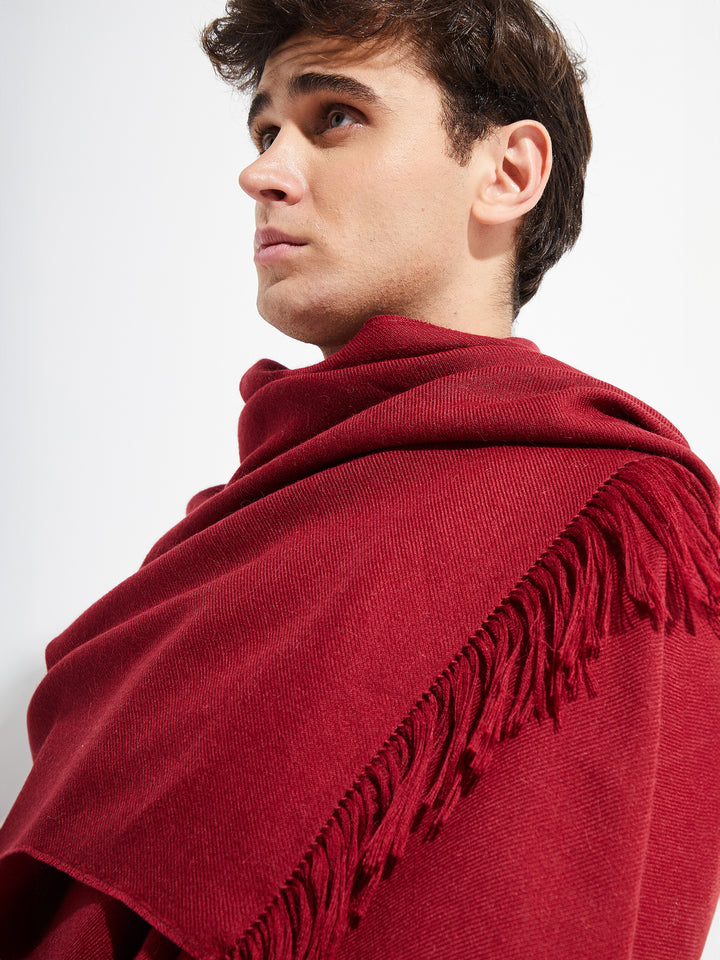 Jee Stole From Royal Alpaca In Cherry Color