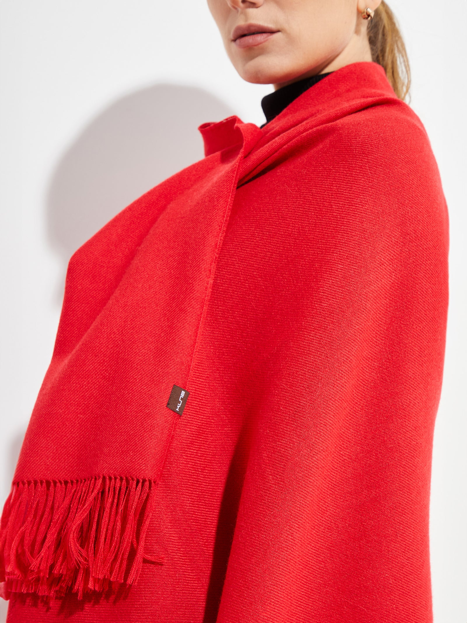 Red Royal Alpaca Jee Stole