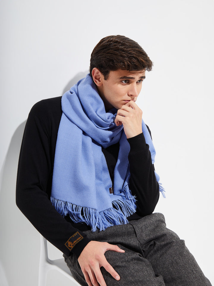 Royal Alpaca Jee Stole Light Blue