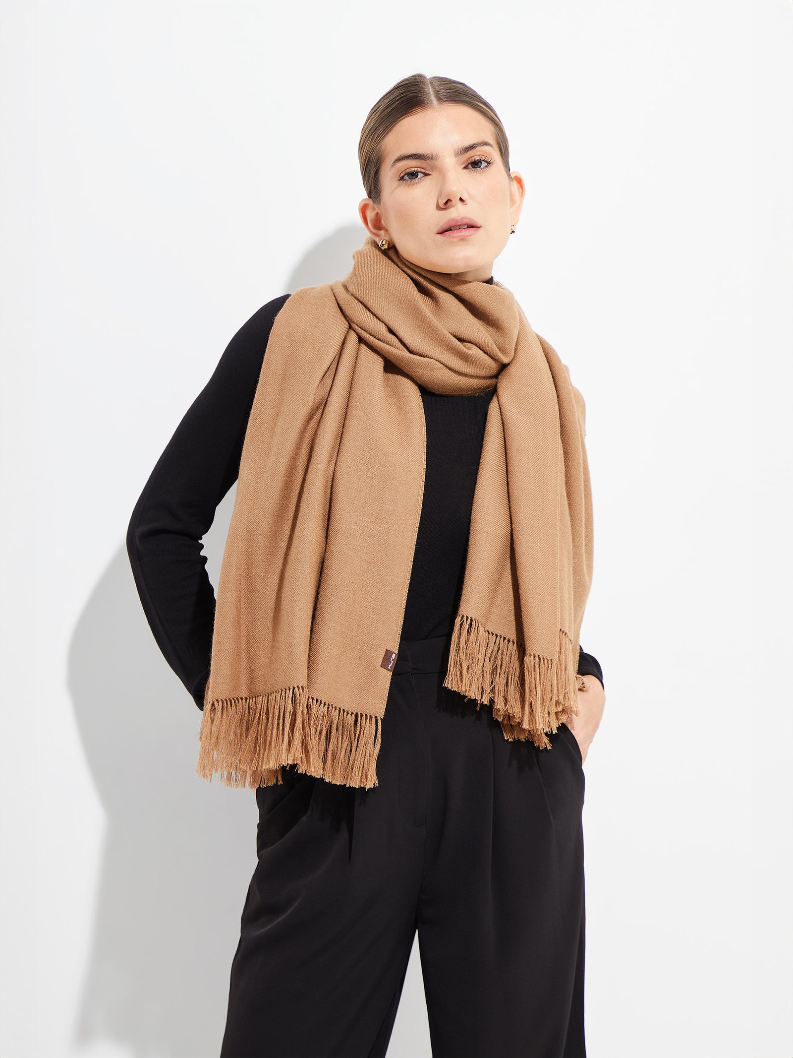 Jee Stole From Royal Alpaca Brown Color