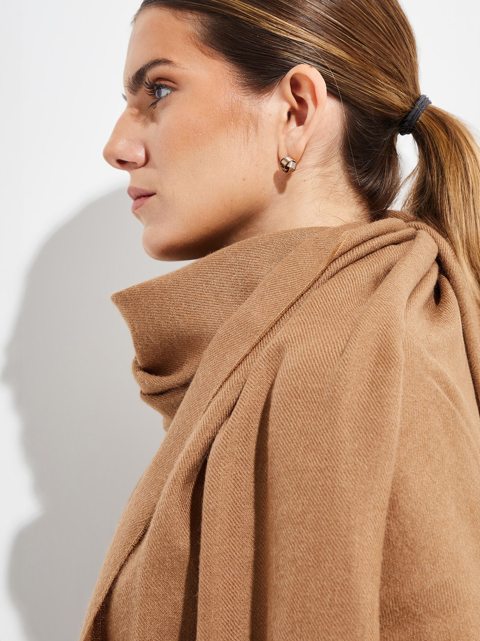Jee Stole From Royal Alpaca Brown Color