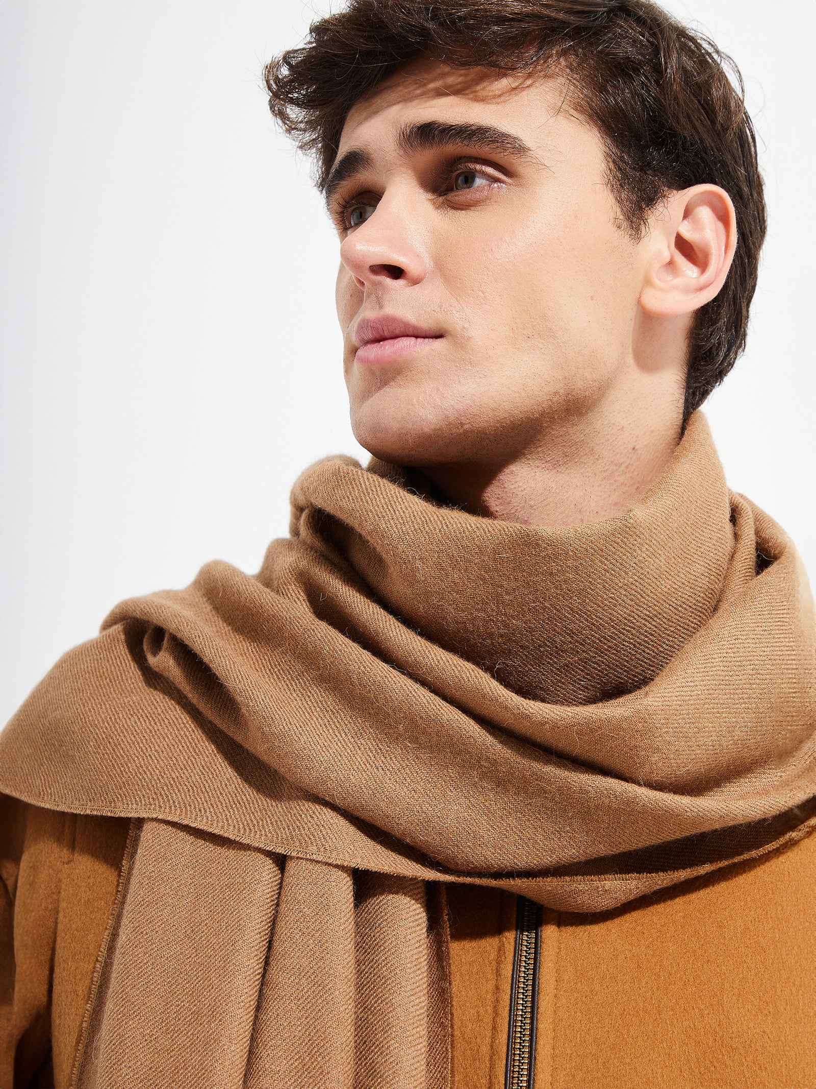 Jee Stole From Royal Alpaca Brown Color