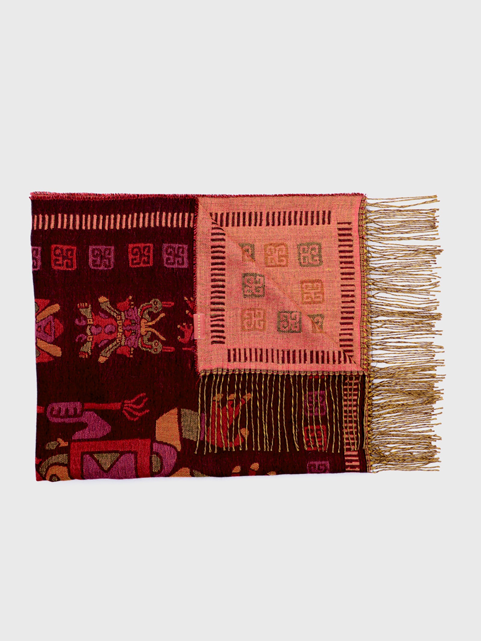 Nazca Stole - 9 Multicolor Baby Alpaca