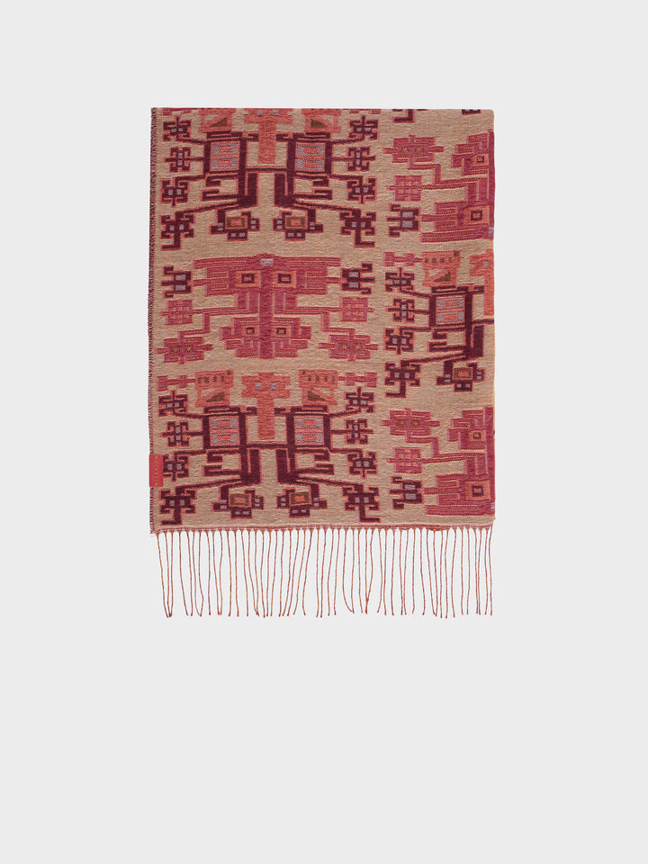Nazca Stole - 52 Red Baby Alpaca