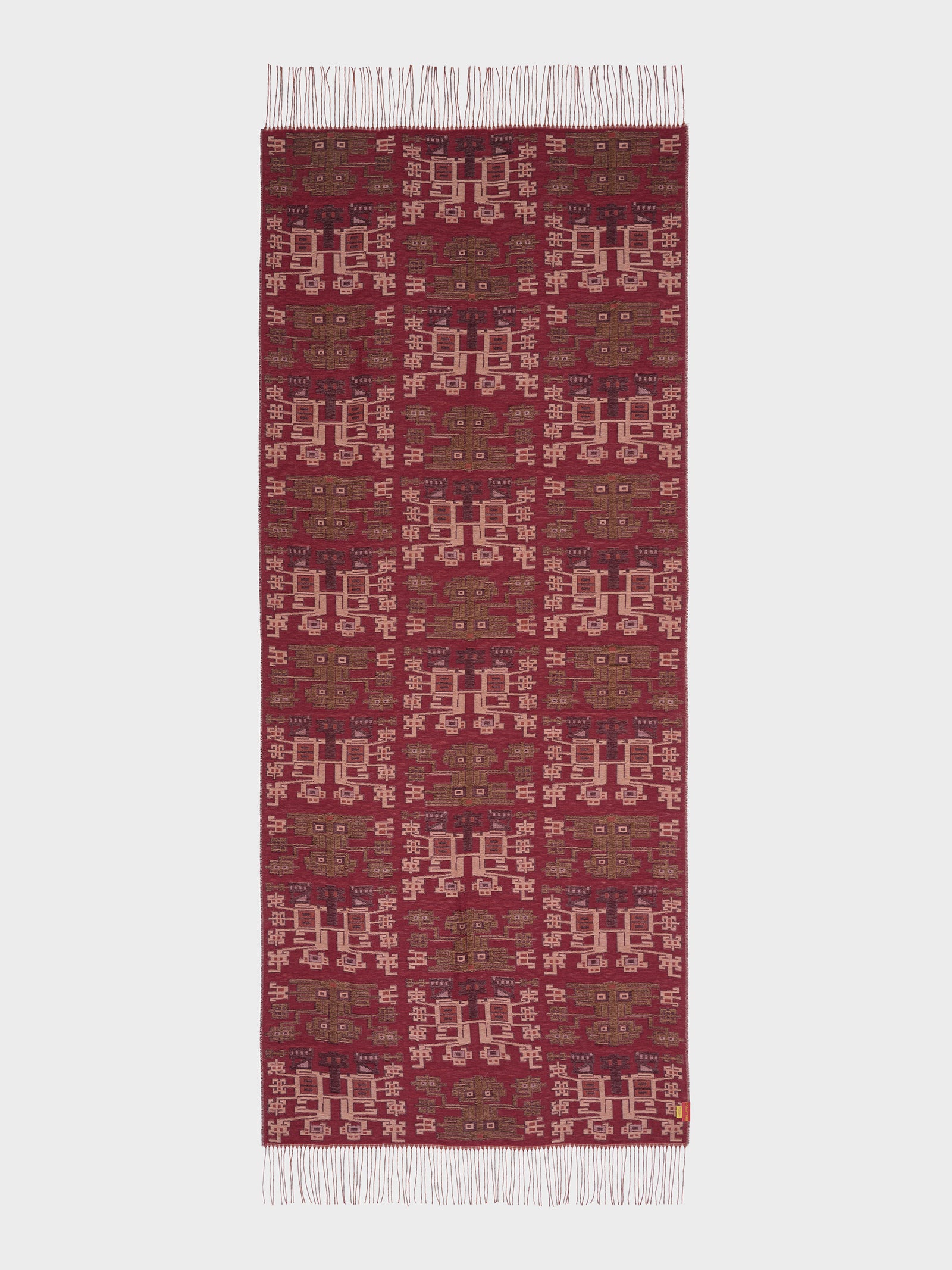 Estola Nazca - 52 De Baby Alpaca Color Rojo