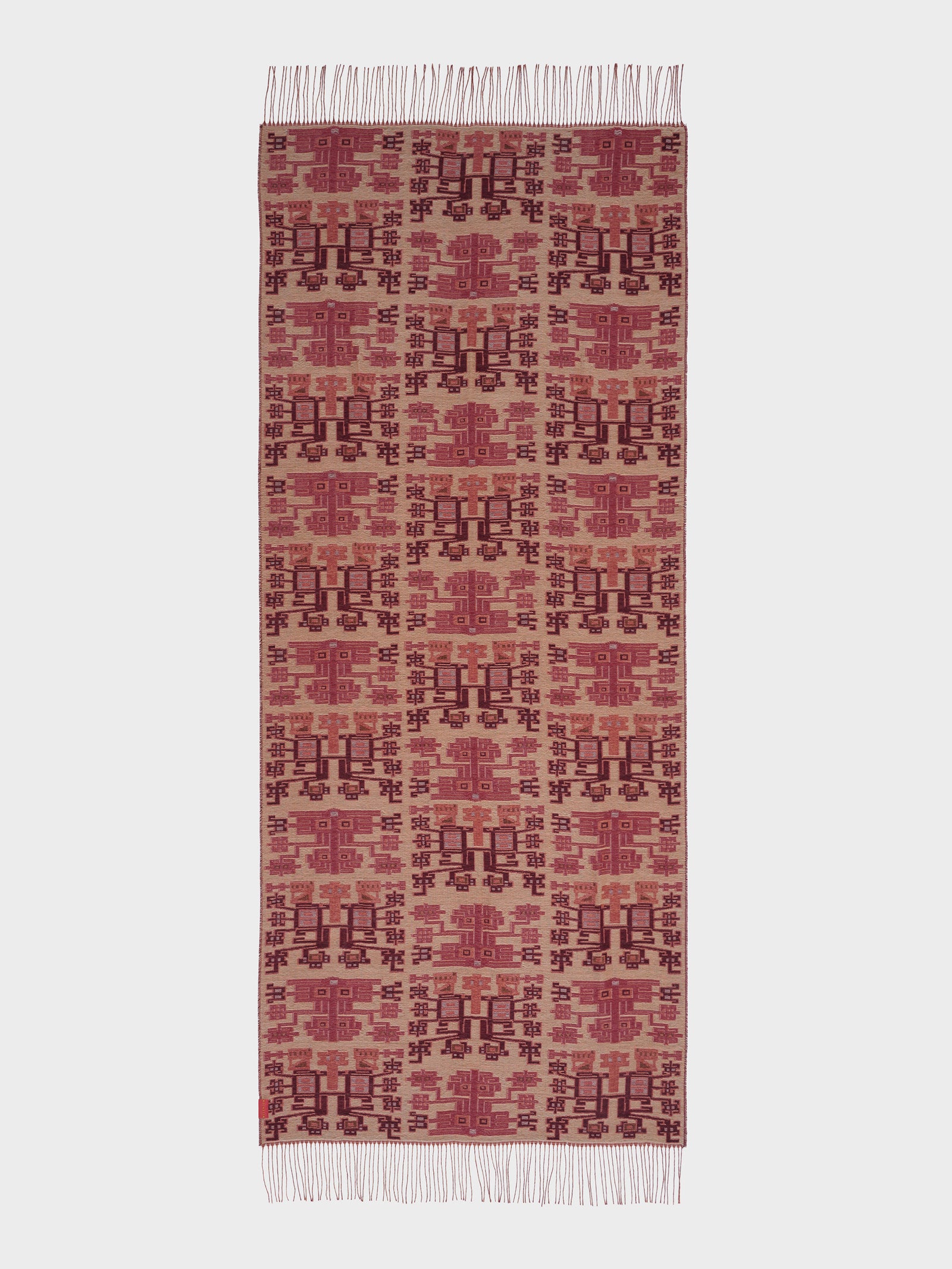 Estola Nazca - 52 De Baby Alpaca Color Rojo