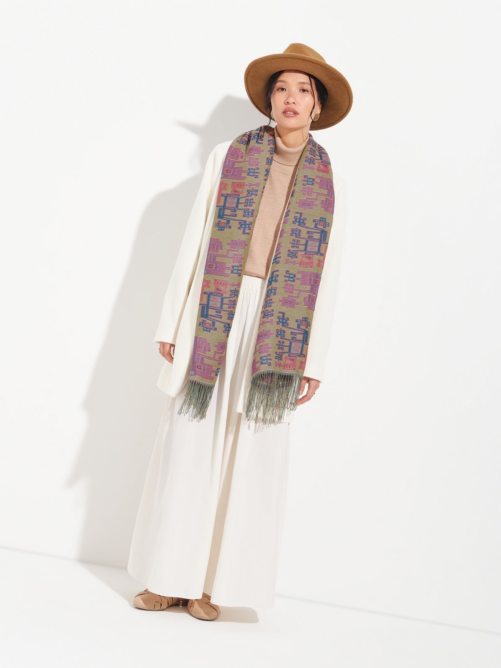 Estola Nazca - 52 De Baby Alpaca Color Morado