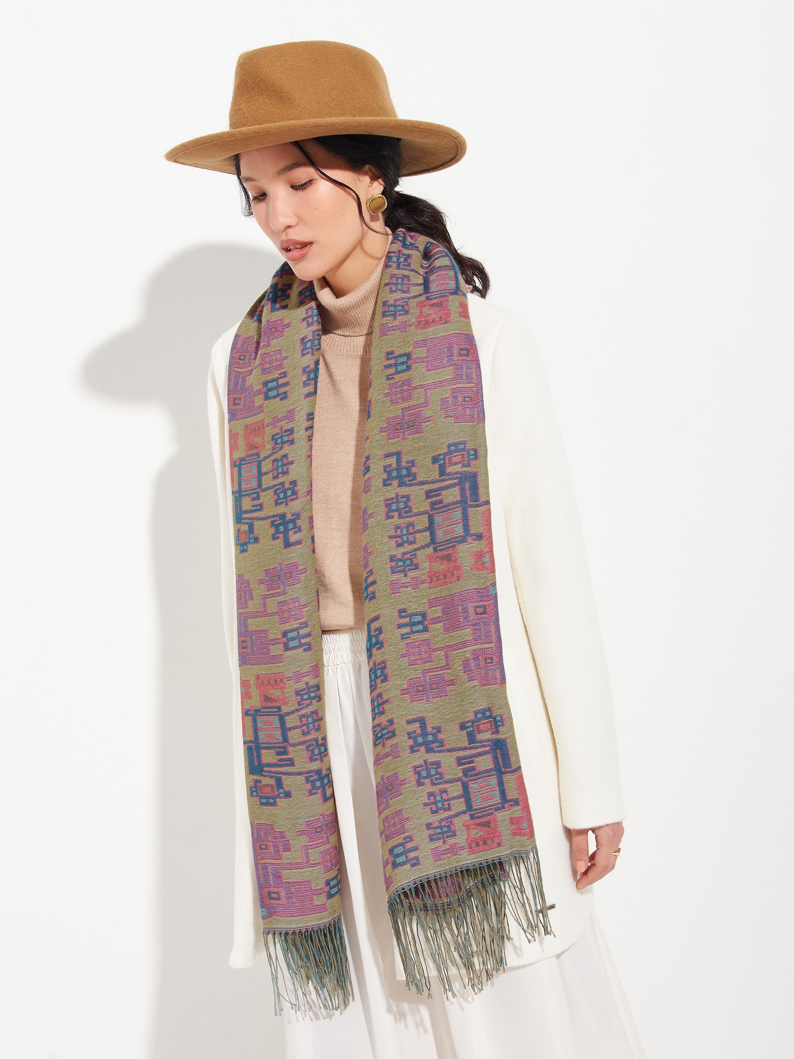 Estola Nazca - 52 De Baby Alpaca Color Morado