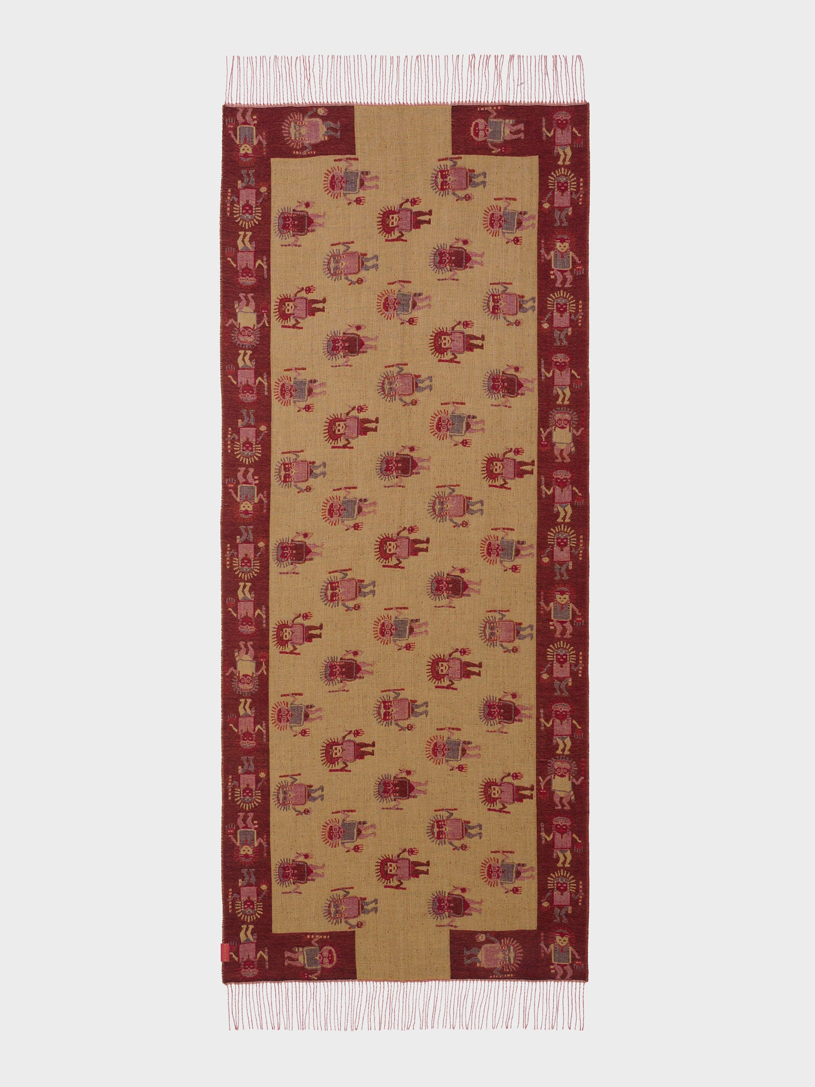 Estola Nazca - 53 De Baby Alpaca Color Rojo