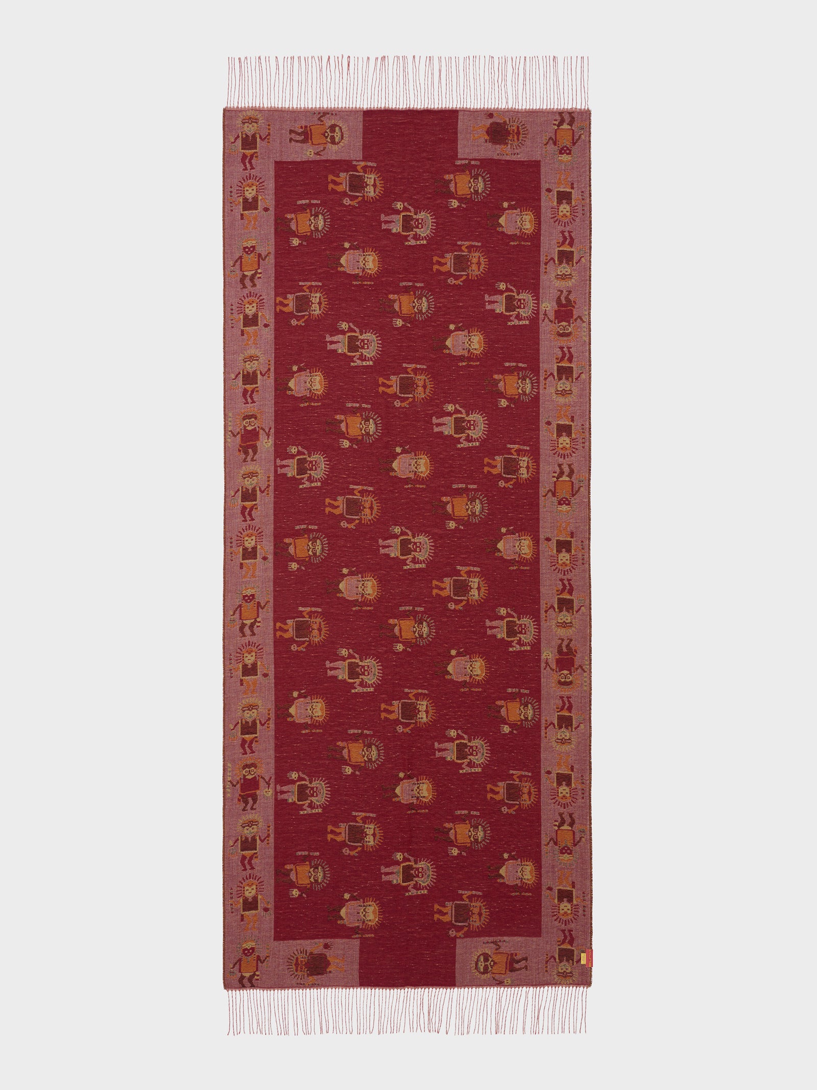 Estola Nazca - 53 De Baby Alpaca Color Rojo