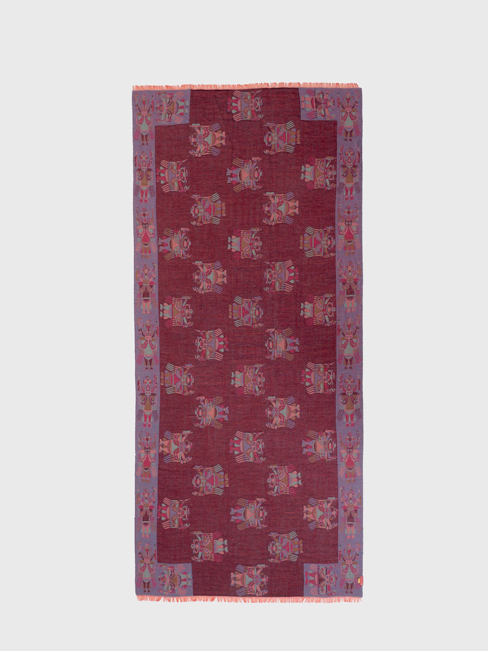 Nazca Stole - 28 Royal Alpaca and Silk in Garnet