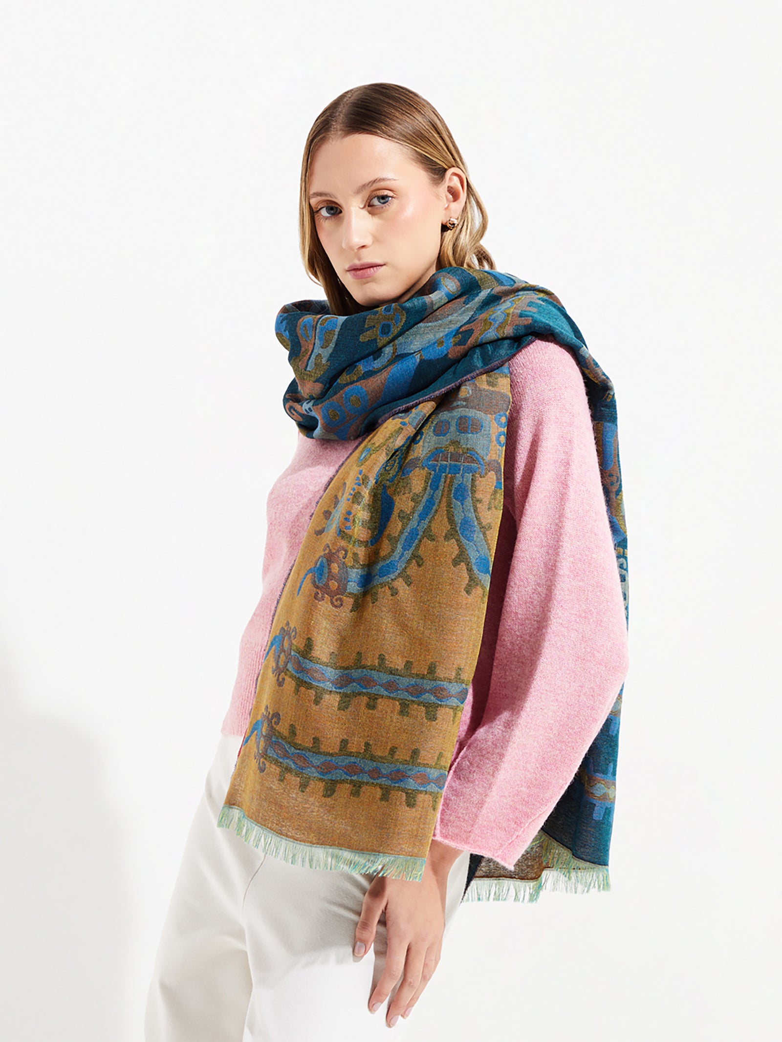 Estola Nazca - 34 De Royal Alpaca Color Verde