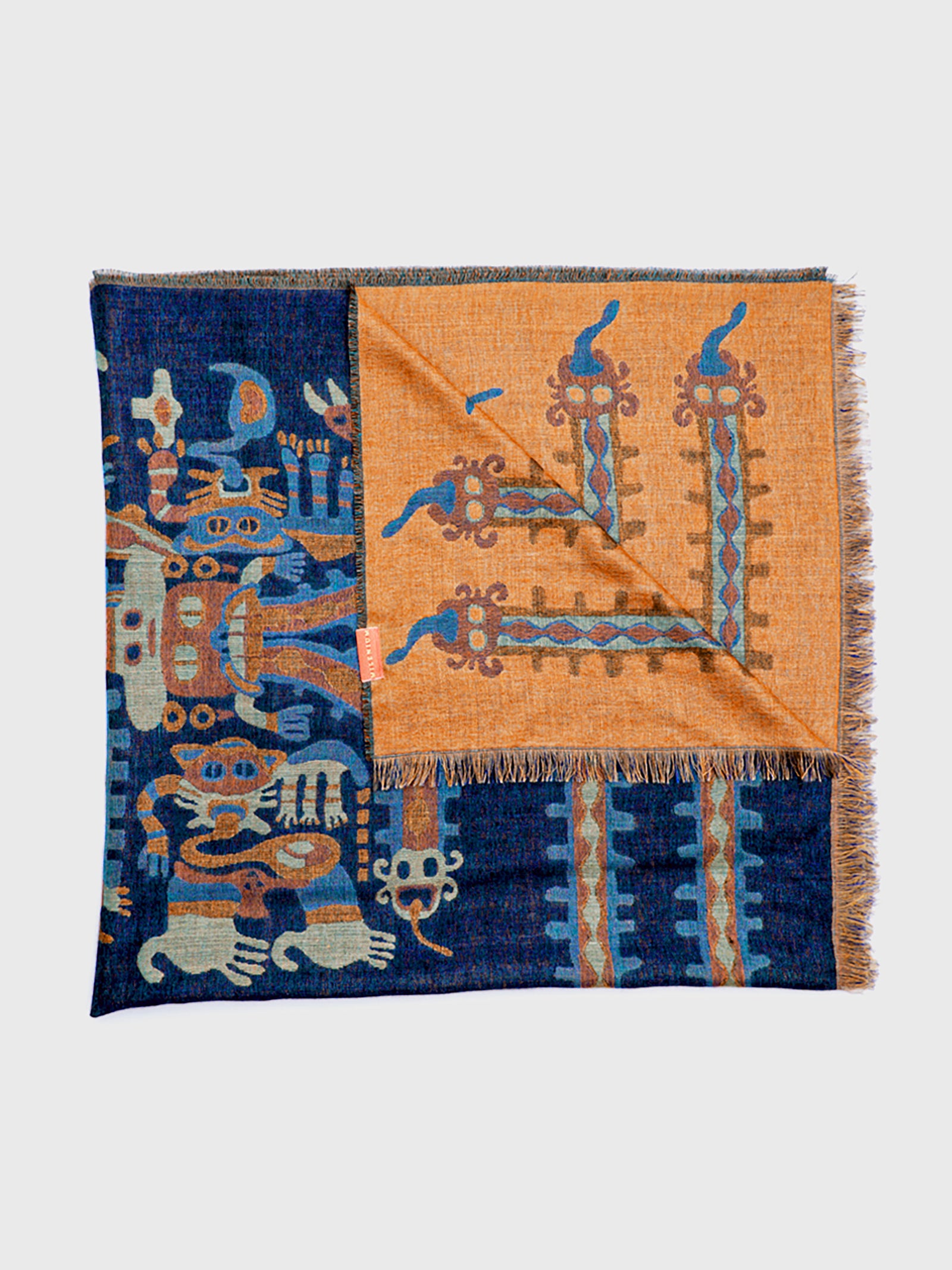 Nazca Stole - 34 Royal Alpaca Blue