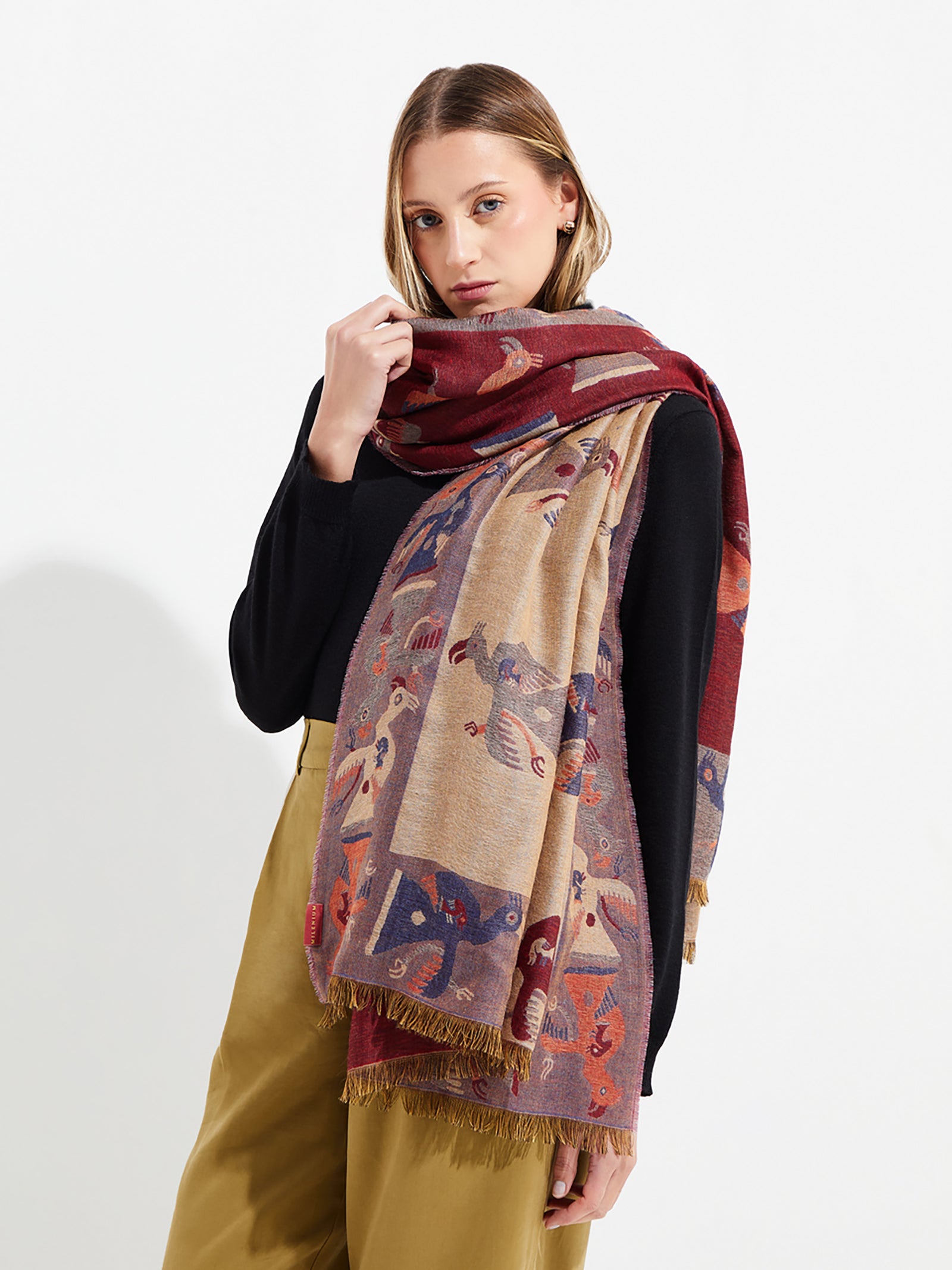 Nazca Scarf - 37 Red Royal Alpaca