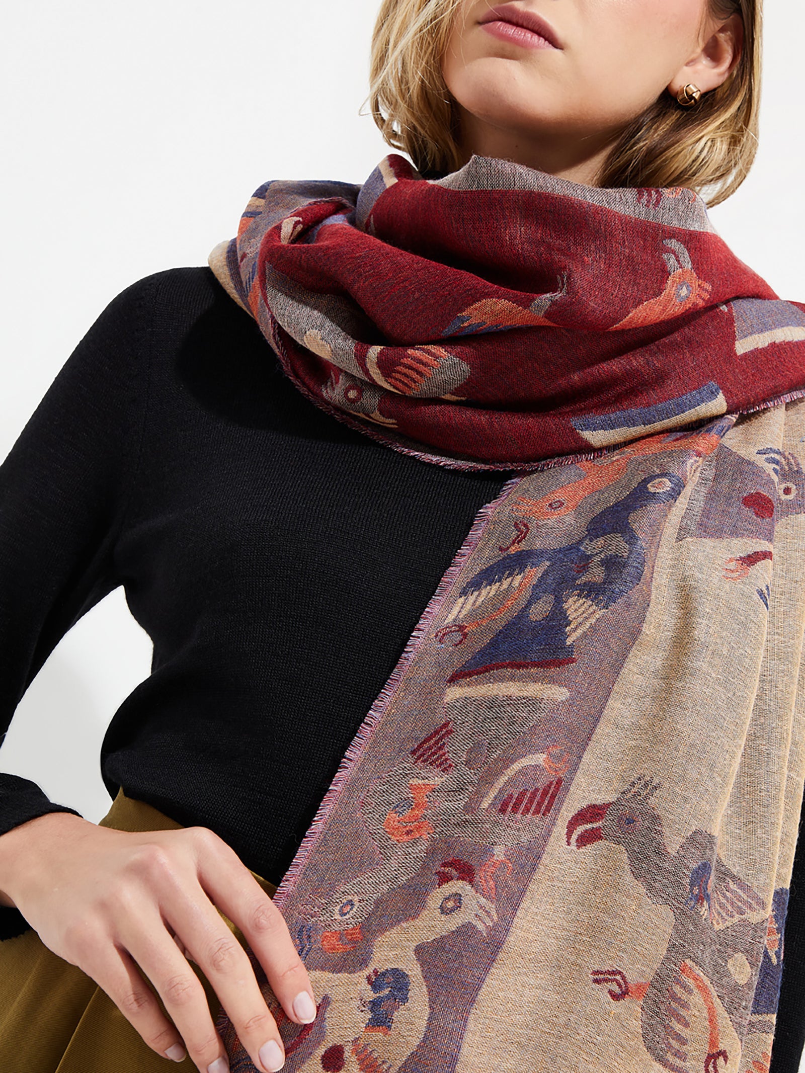 Nazca Scarf - 37 Red Royal Alpaca