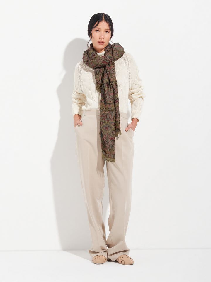 Lambayeque Scarf - 8 Royal Alpaca and Silk Yellow