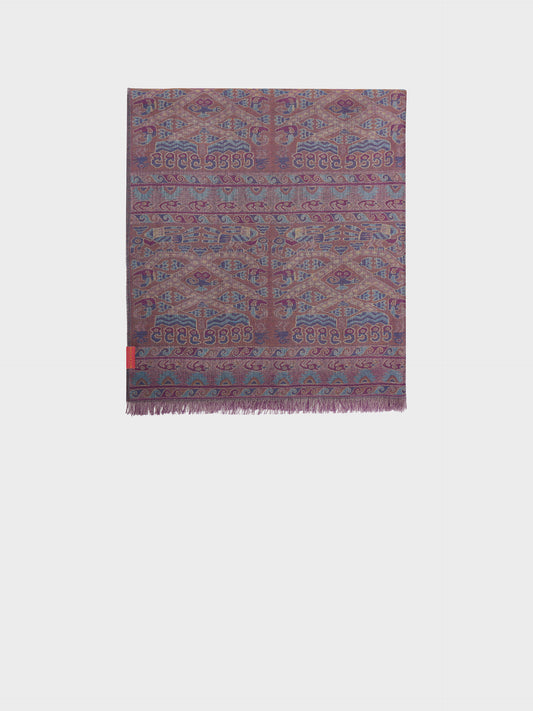Estola Lambayeque - 8 De Royal Alpaca Y Seda Color Rojo