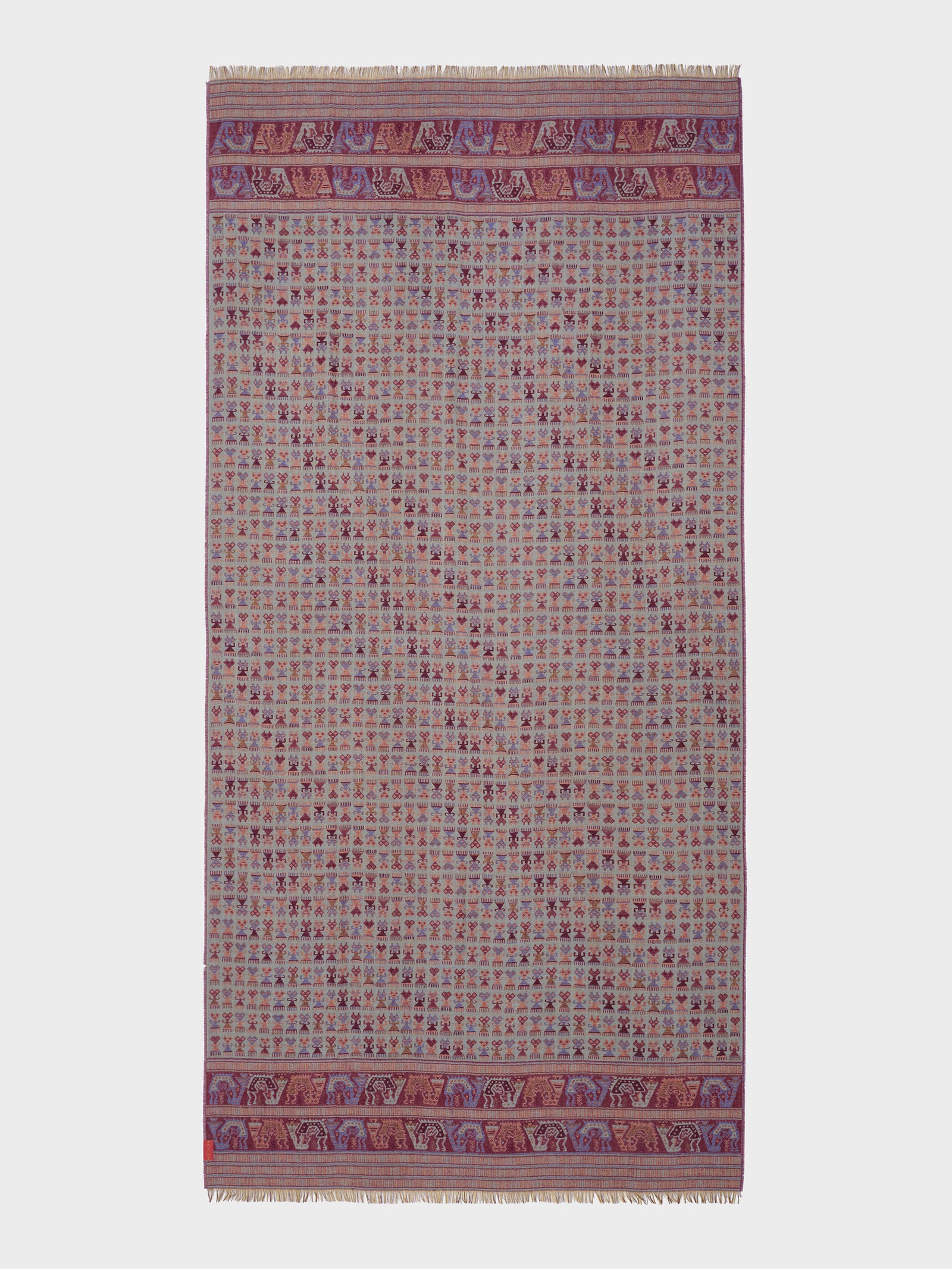 Estola Lambayeque - 9 De Royal Alpaca Y Seda Color Rojo