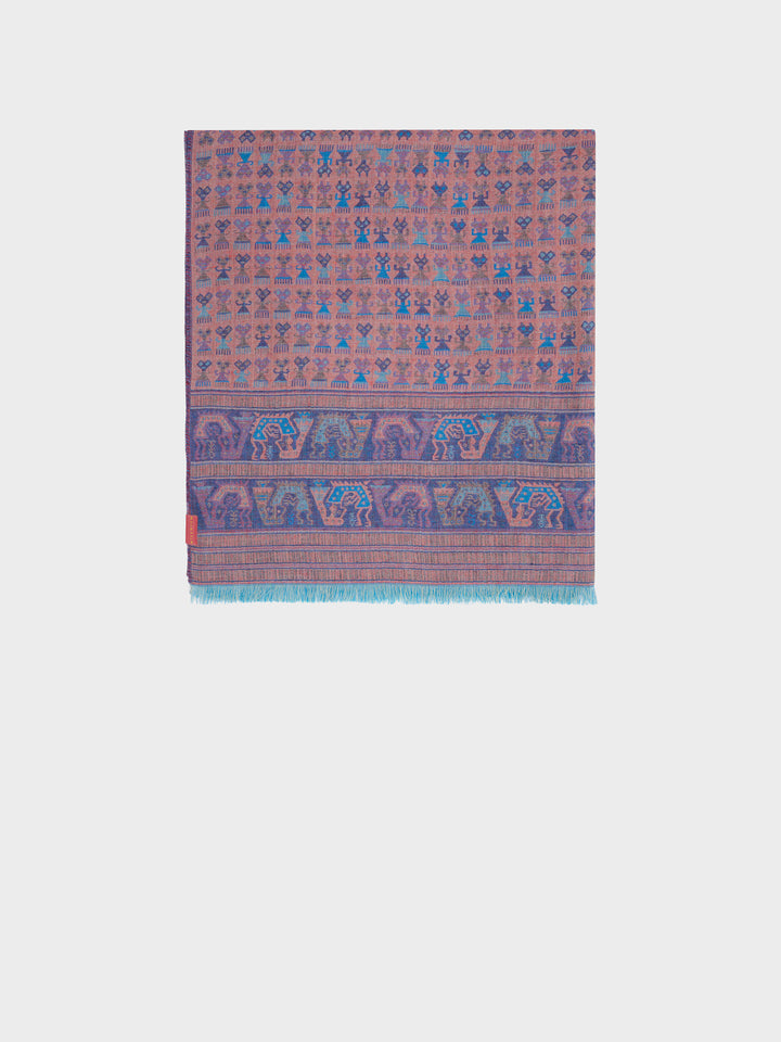 Lambayeque Stole - 9 Royal Alpaca and Silk Blue