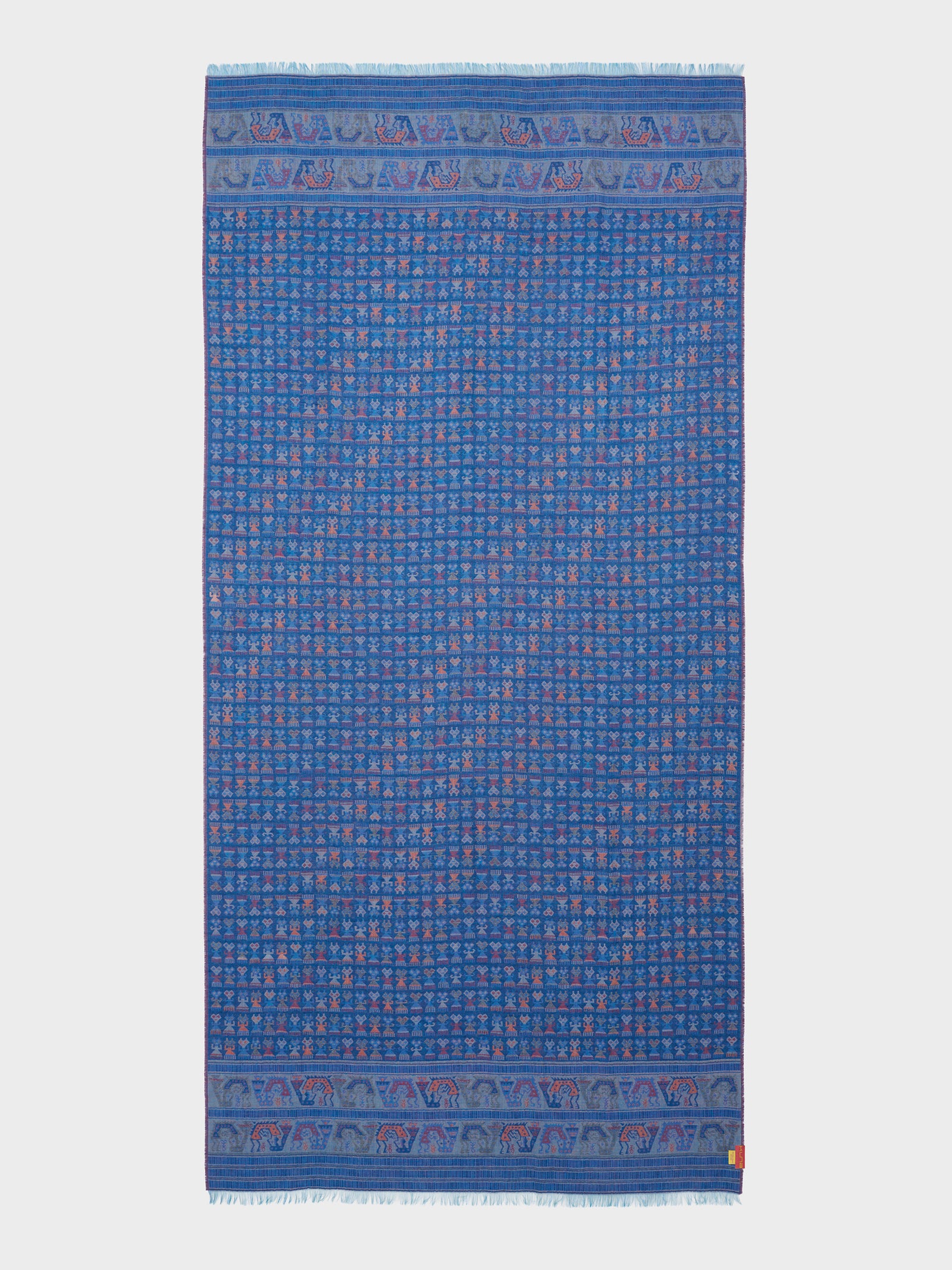 Estola Lambayeque - 9 De Royal Alpaca Y Seda Color Azul