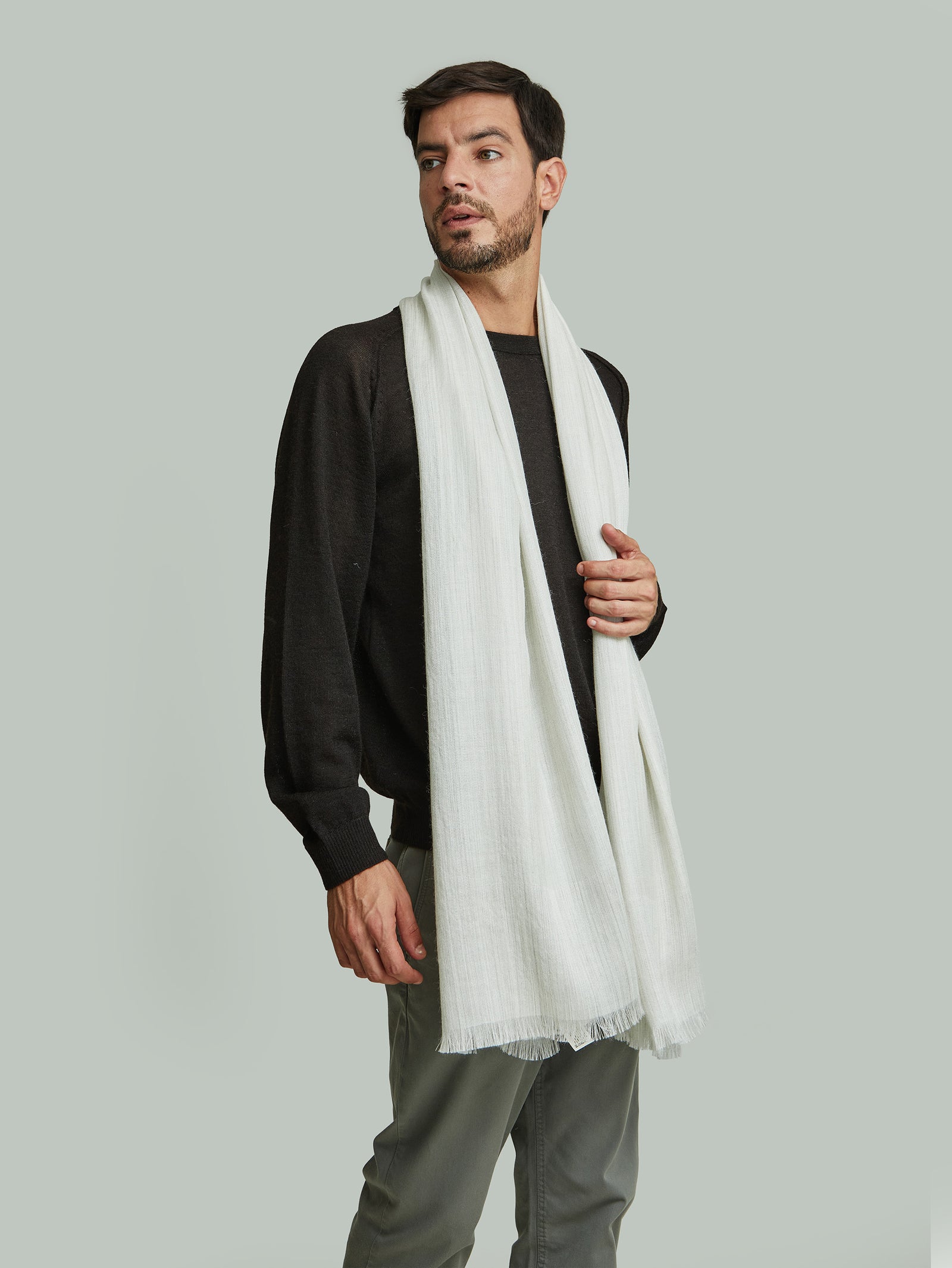 Estola Vaes De Baby Alpaca Color Gris