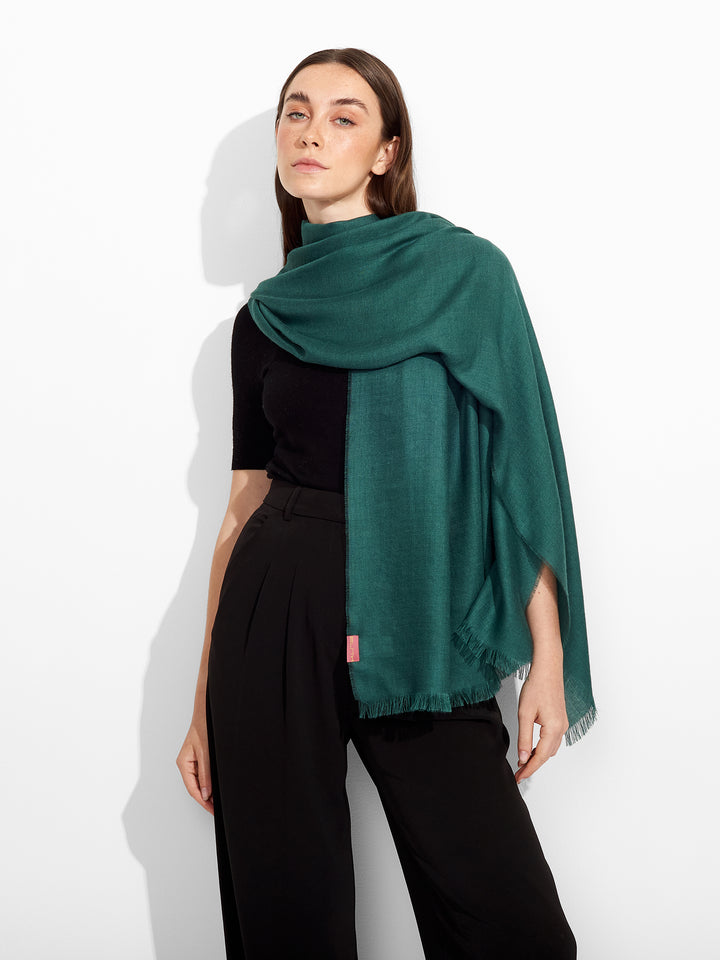 Estola Teaberry De Baby Alpaca Color Verde