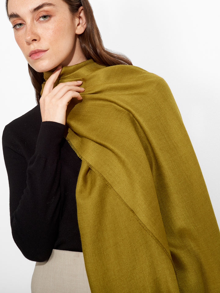 Teaberry Baby Alpaca Stole in Green