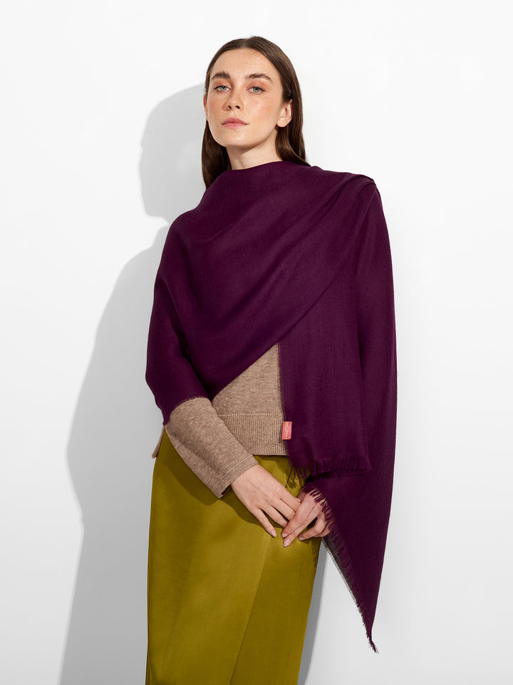 Purple Baby Alpaca Teaberry Stole