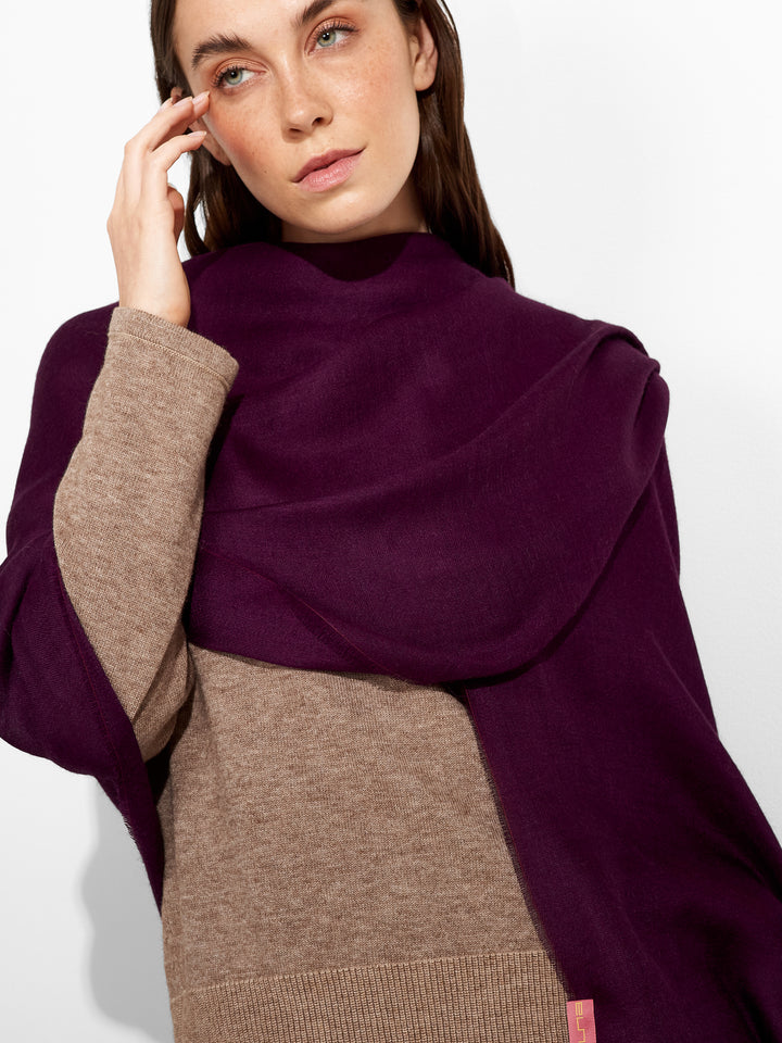 Purple Baby Alpaca Teaberry Stole