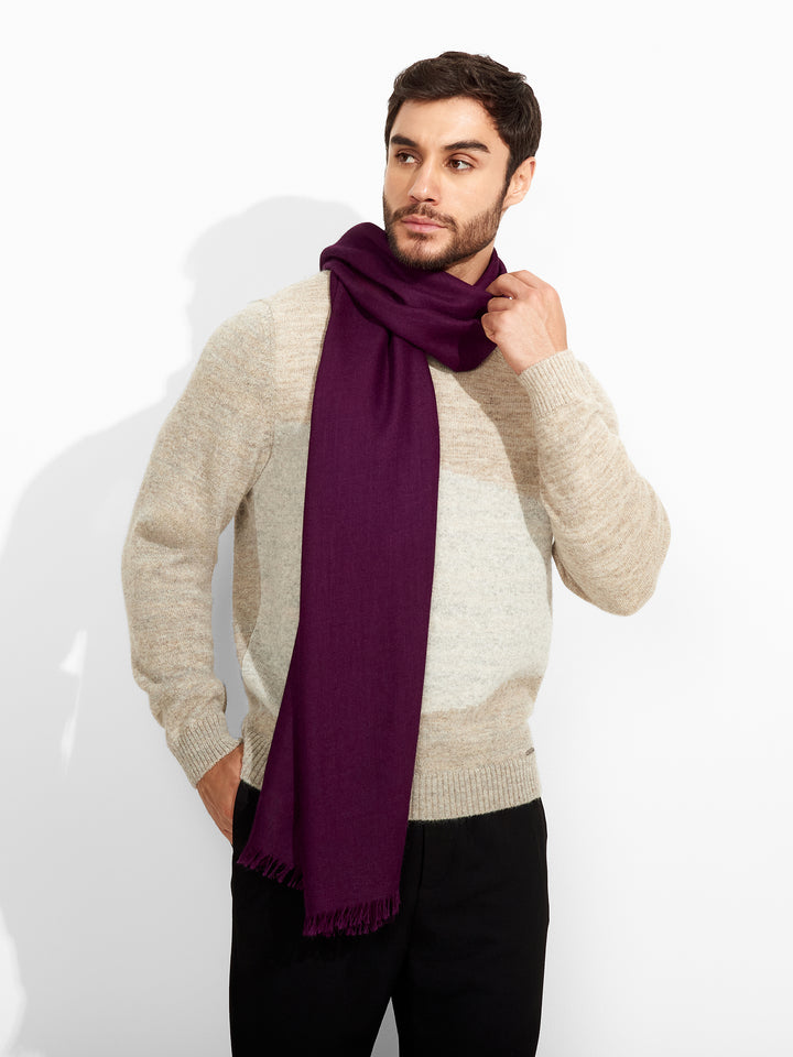 Purple Baby Alpaca Teaberry Stole