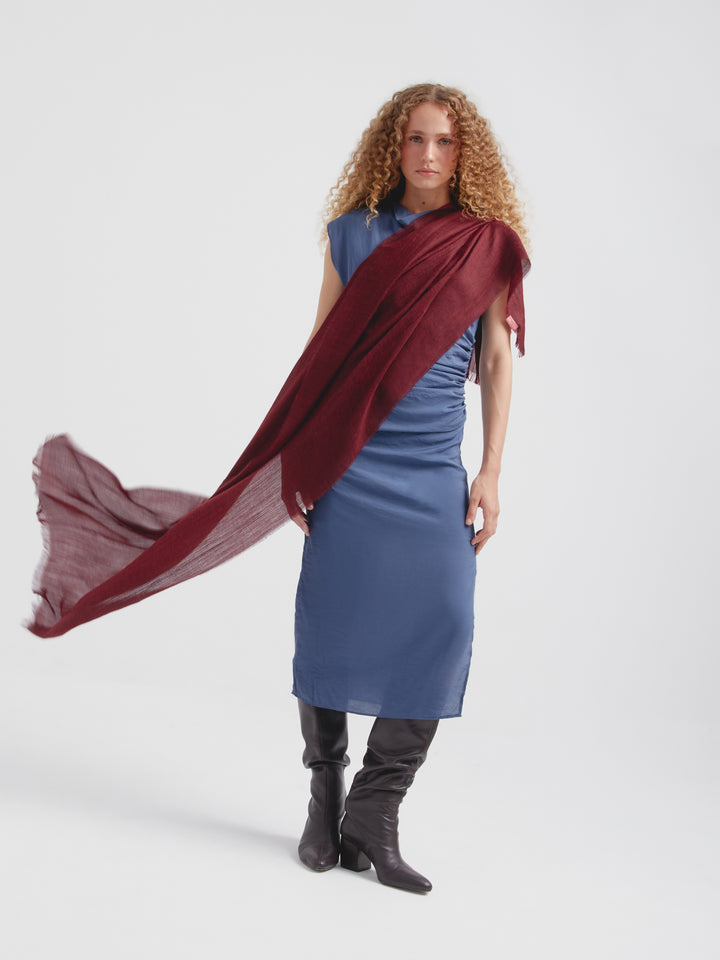 Estola Teaberry De Baby Alpaca Color Guinda