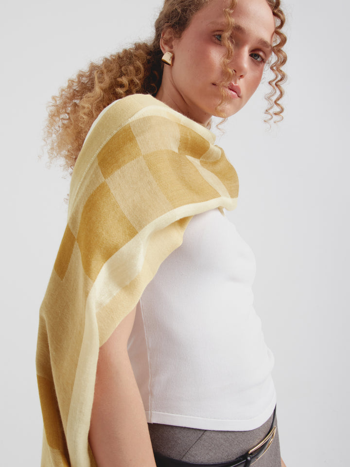 Estola Caoba De Baby Alpaca Color Beige